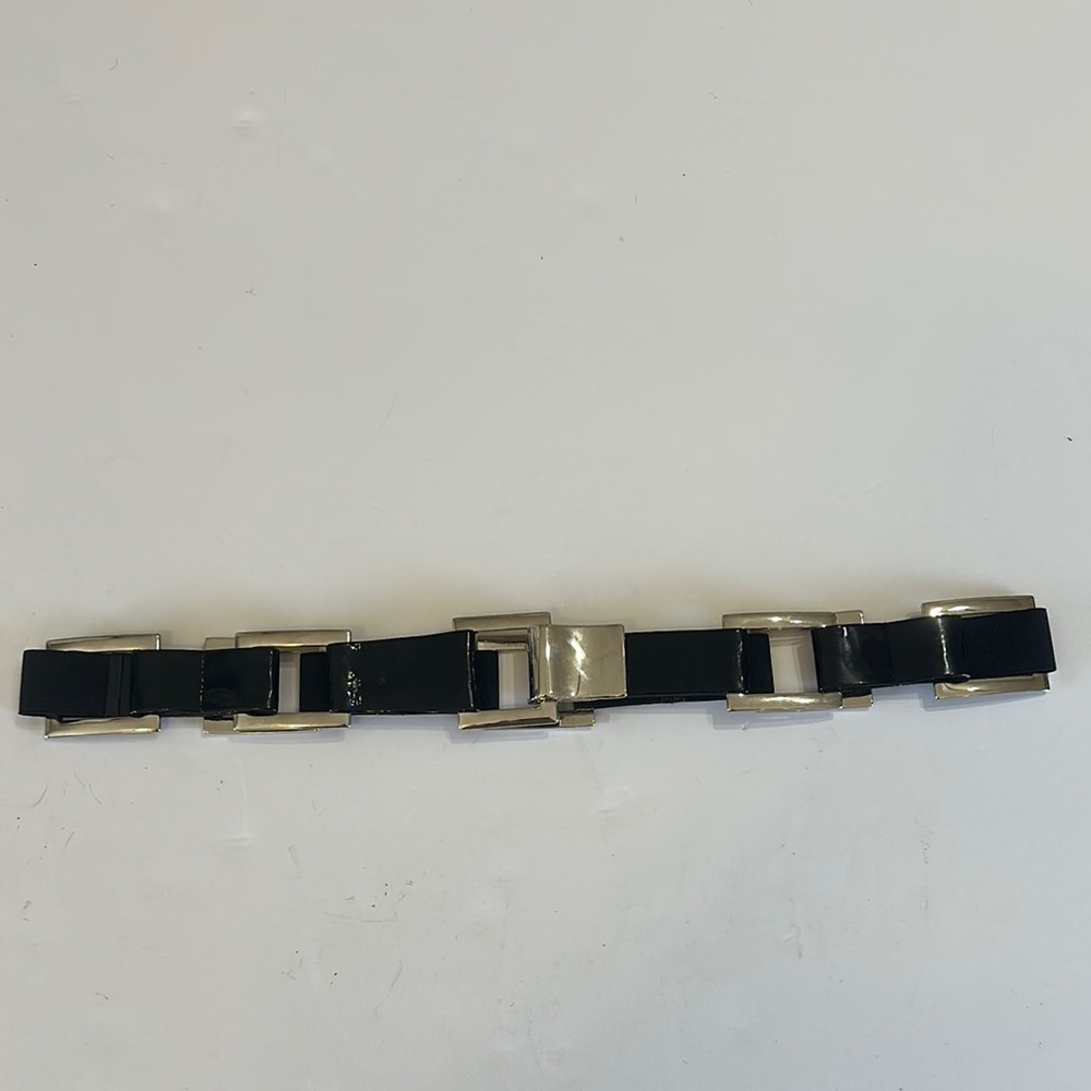 Suzi Roher Black Belt with Silver Buckles